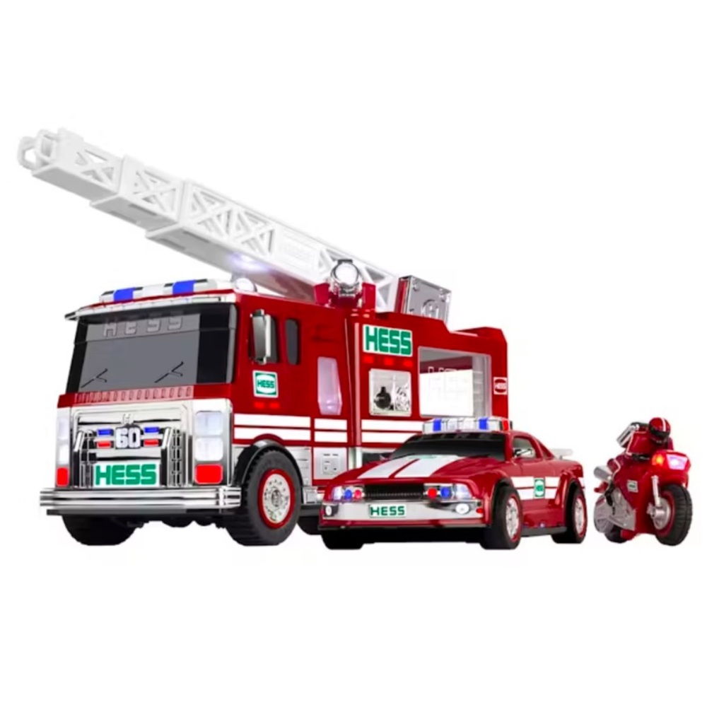 NEW STILL IN BOX 2024 - 60th Anniversary Fire Truck with Car and Motorcycle